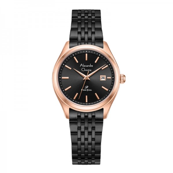 Alexandre Christie AC 1040 Rosegold Black Lady Steel LDBBRBA Alexandre Christie AC 1040 Rosegold Black Lady Steel LDBBRBA